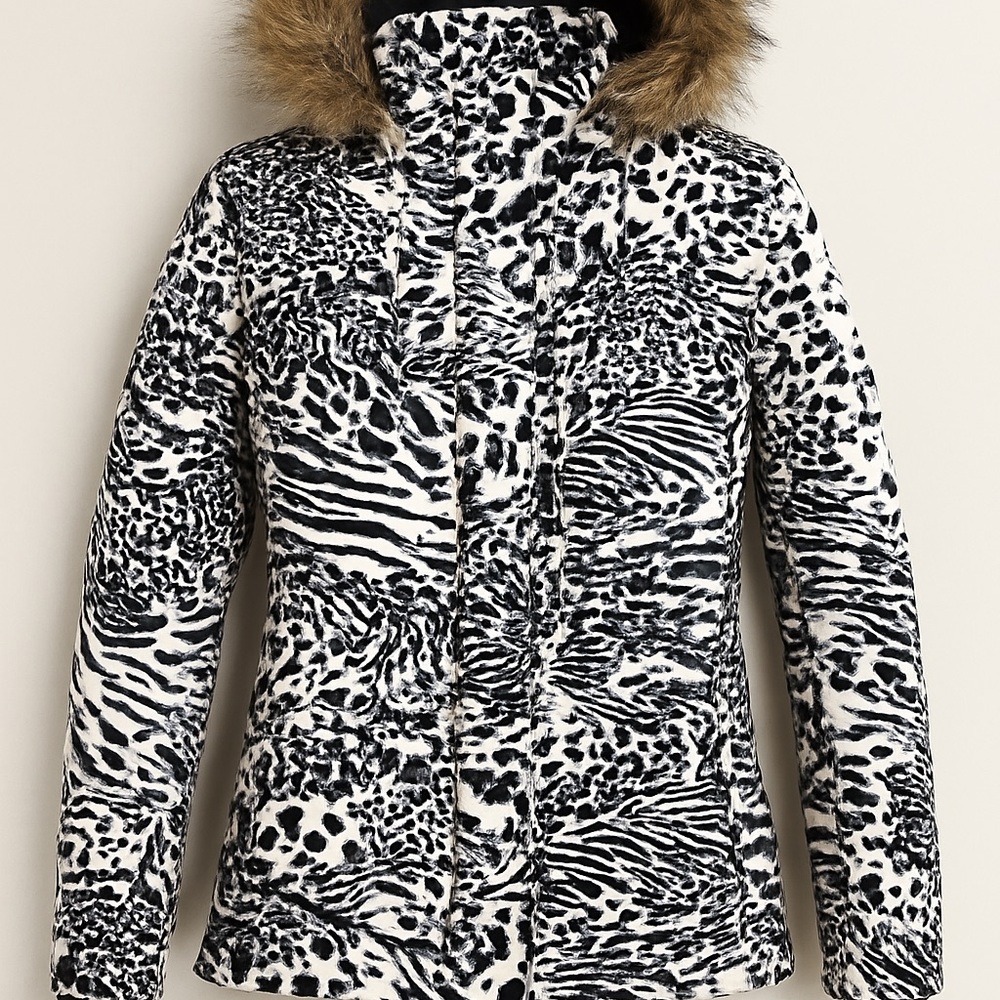 Burton Black and White Patterned Ski Jacket
